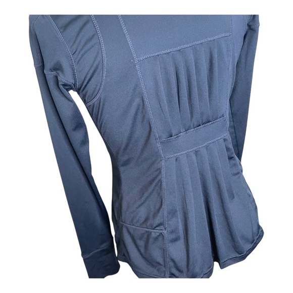 Navy Blue Stretch Zip Up Activewear Jacket - Picture 4 of 8